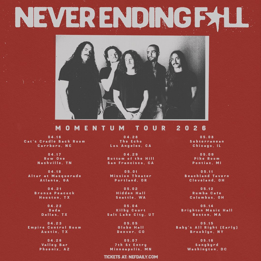 Never Ending Fall Momentum Tour Poster 2026